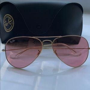 Ray-Ban Gold and Rose Aviators